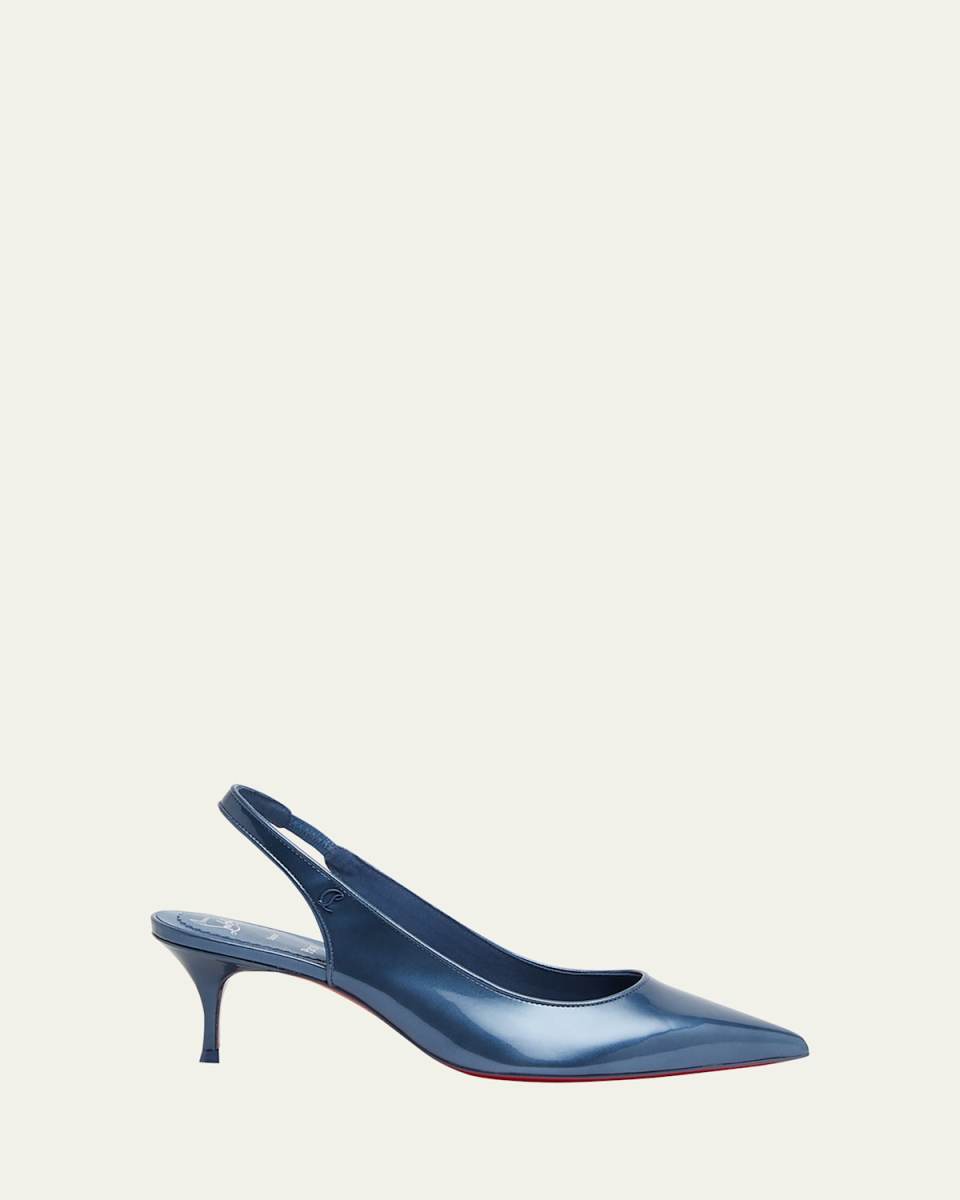 Kate Sporty Patent Slingback Pumps